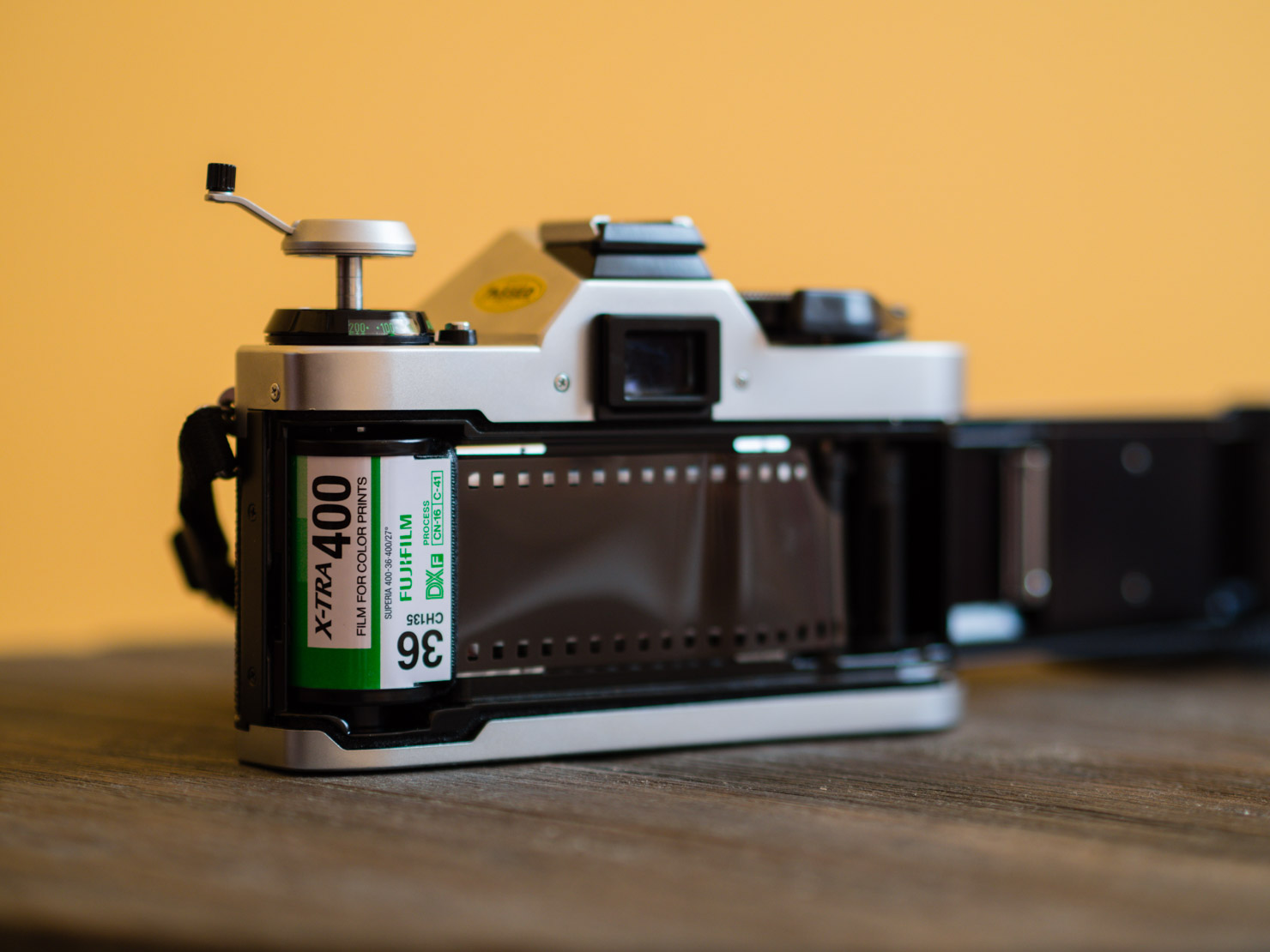 Loading film is quick and easy with the AE-1 Program